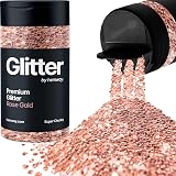 Hemway Rose Gold Glitter Shaker 130g 1/8in Metallic Flake Resin Craft view 1