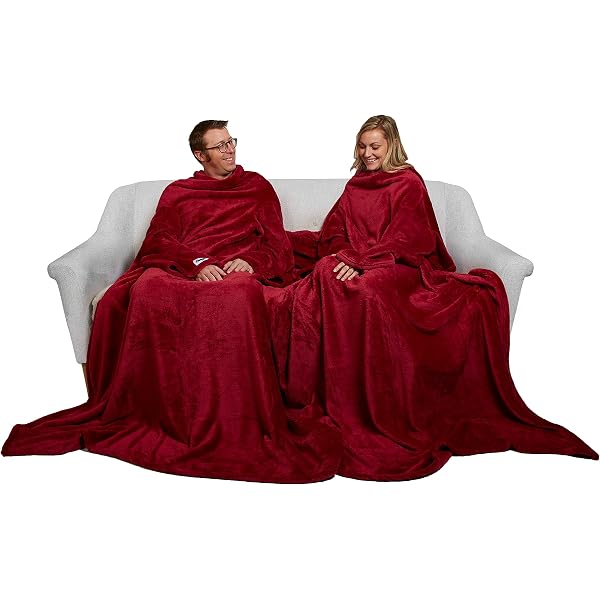 Amazon.com: Slanket The Ultimate Fleece Blanket with Sleeves u0026 Foot Pocket  - Lightweight, Warm u0026 Fleecy Plush Blanket for Lounging u0026 Ultimate Comfort  - Giant Blanket 60 x 80 : Home u0026 Kitchen