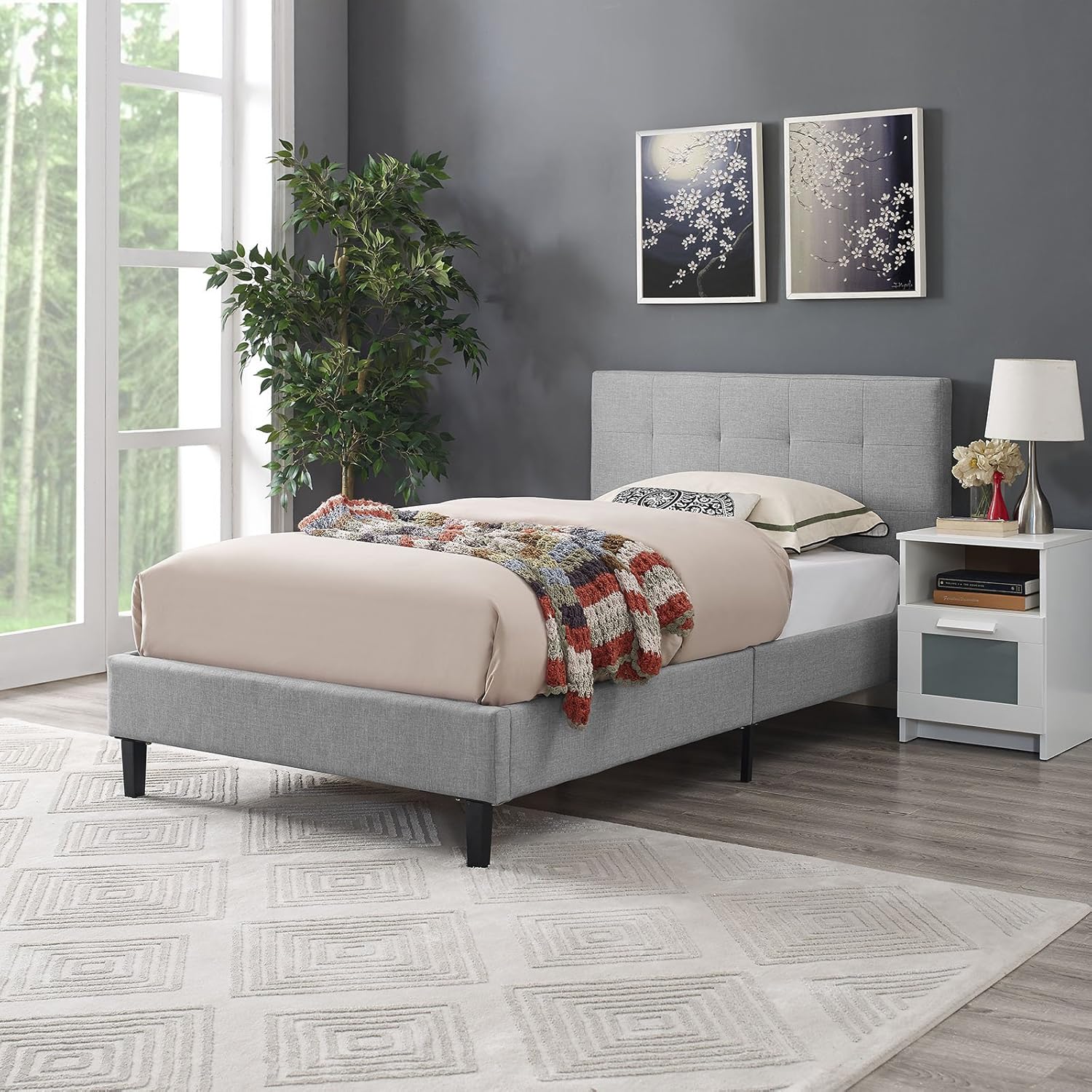 Best twin bed frame in grey