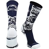TCK NCAA Woodland Camo Crew Socks – Officially Licensed Collegiate Fan Gear – Durable Cushioned Moisture Wicking Socks