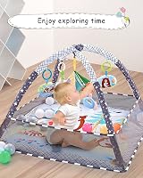 Trongle Baby Play Gym Mat 80x80x55cm with 5 Toys 18 Ocean Balls view 7