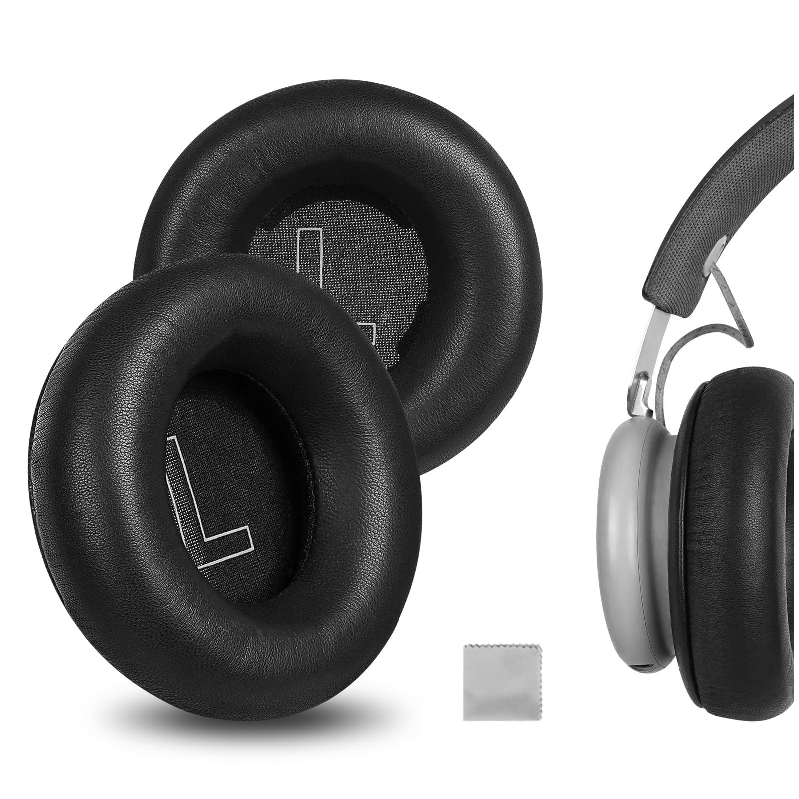 Geekria Elite Sheepskin Replacement Ear Pads Compatible with Bang & Olufsen Beoplay H4 Headphones Ear Cushions, Repair Parts (Black)