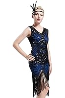 Robe Flapper Années 1920 Pour Fille – Paillettes, Franges, Col En V – Pour Danse Latine, Cosplay, Fête Gatsby