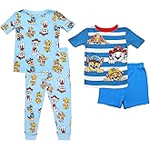 Nickelodeon Toddler Boys Paw Patrol Pajamas, 4 Piece Snug Cotton Paw Patrol Pjs for Kids, Marshal, Chase & Rubble, Size 2T-5T