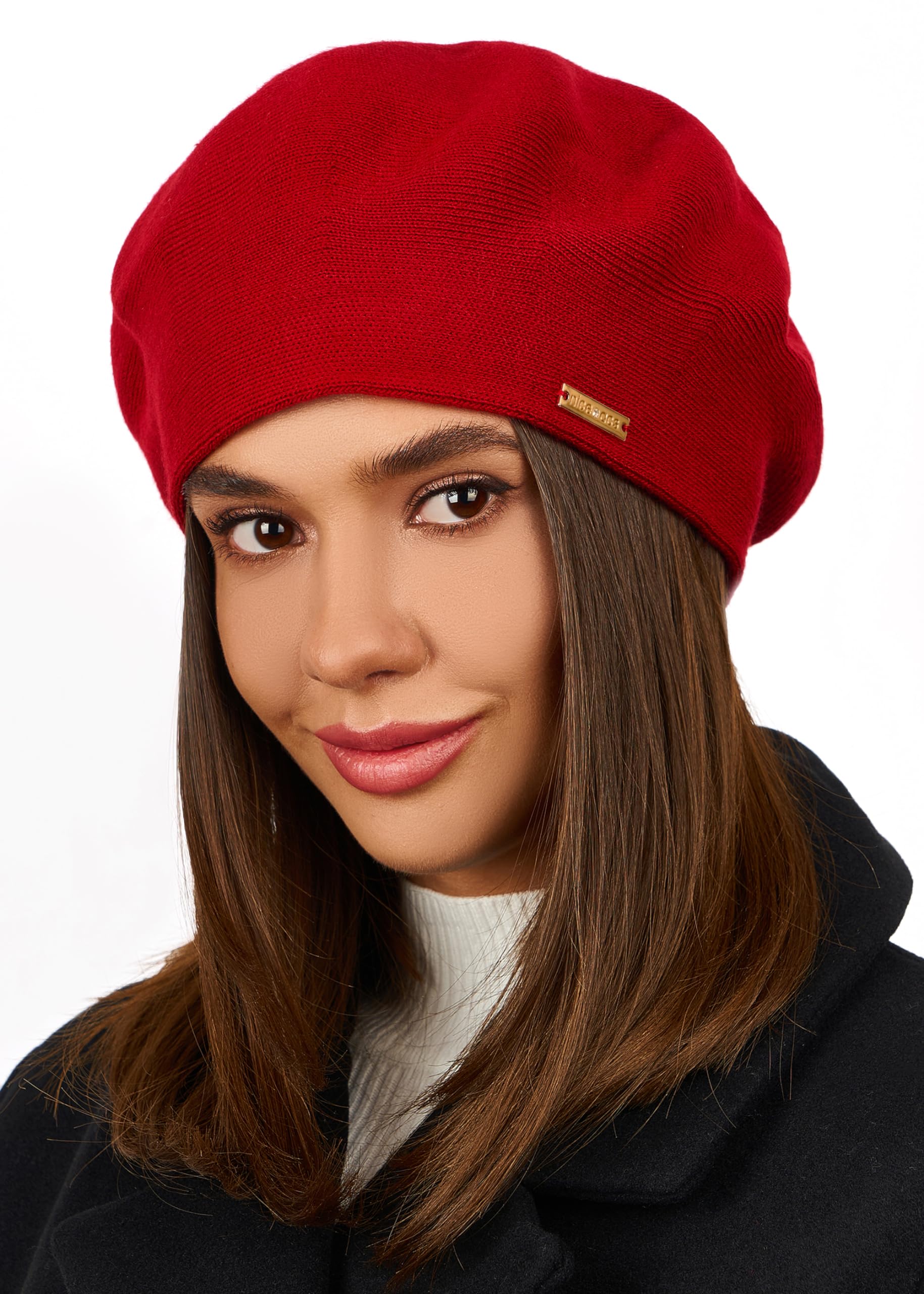 Photo 1 of niceacsrise Red Beret - Warm Lined Wool Angora Knit Berets - French Paris Hat for Women