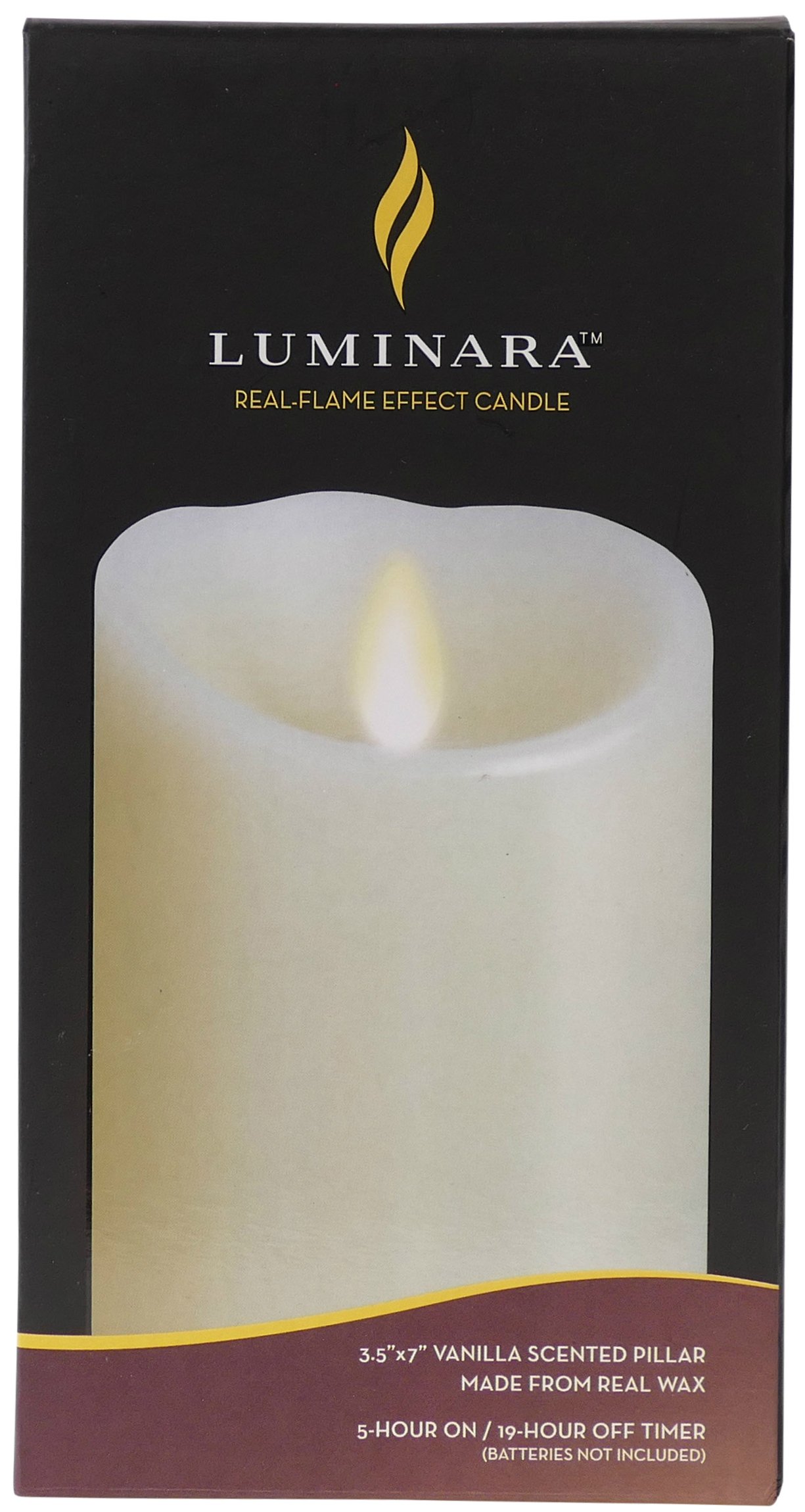 Luminara Flameless Candle Vanilla Scented Moving Flame Candle with