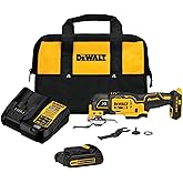 DEWALT 20V MAX XR Oscillating Tool Kit with Blades, 3 Speed Cordless Brushless Multitool, Up to 20,000 OPM, LED Light, Batter
