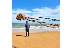 Mint's Colorful Life Octopus Kite for Kids and Adults, Large 3D Software Octopus Kites with Long Tails, Huge Easy Flyer Kites for Beach Trip Family Games and Activities