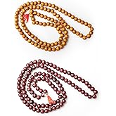 Set of 2 Tulsi Mala 108 Beads Japa Mala Japmala for Meditation Prayer Pooja and Gifting (Mala Set of 2)