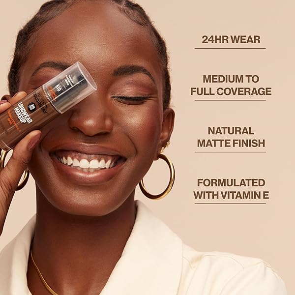 REVLON LIQUID FOUNDATION, COLORSTAY FACE MAKEUP FOR COMBINATION & OILY SKIN, SPF 15, MEDIUM-FULL COVERAGE WITH MATTE FINISH, 375 TOFFEE, 1 FL OZ