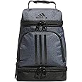 adidas Excel Lunch Bag, Cooler with Zipper, Pocket for Ice Pack, and Clip, Temperature Control Insulation, Twill Onix Grey/Black, One Size