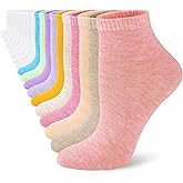 LITERRA 20 Pairs Women's Ankle Socks - Bulk Value Pack, Breathable Casual Basic Athletic Socks for Women Size 5-10/10-13