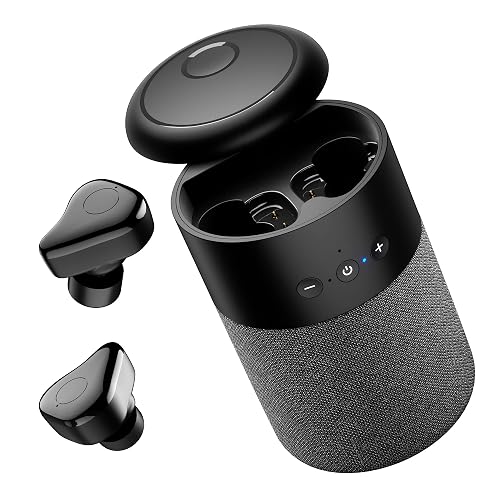 BJ Bluetooth Speaker with Earbuds 2 in 1, Portable Mini Speakers ...