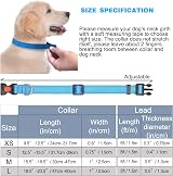 haapaw Reflective Padded Dog Collar with Neoprene Breathable Nylon Lead Included view 7