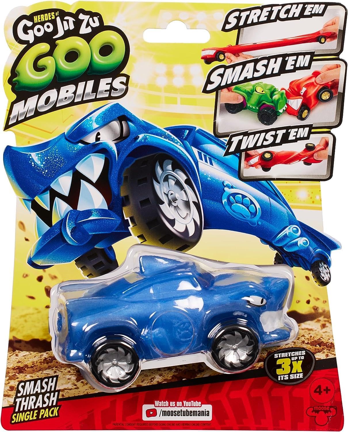 Heroes of Goo Jit Zu Goo Mobiles Smash Thrash. Stretch 'em! Smash 'em! Twist 'em! Fix Them and start again! Present for 4 year old girls, boys and Goo Jit Zu fans