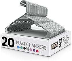 Utopia Home Plastic Hangers 20 Pack - Perfect Space