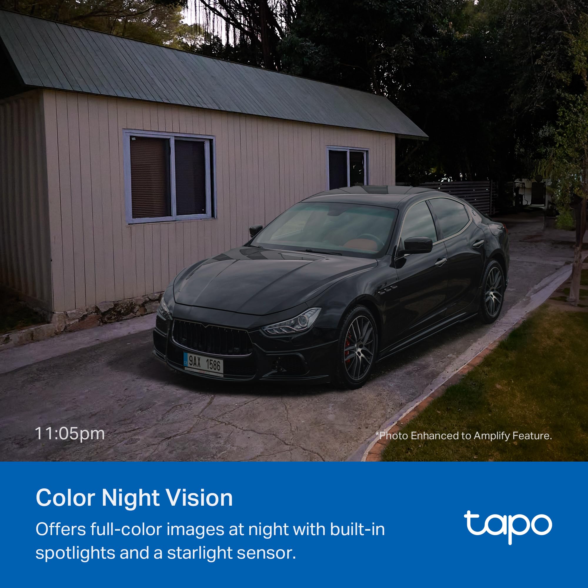 Tapo SolarCam 2K, Outdoor Battery Camera w/Solar Panel Base, Wireless Camera, 2K QHD, 150° Super-Wide FOV, Free Person/Vehicle/Pet Detection, SD/Cloud Storage, Starlight Color Night Vision