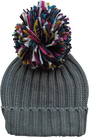 grey bobble hat womens