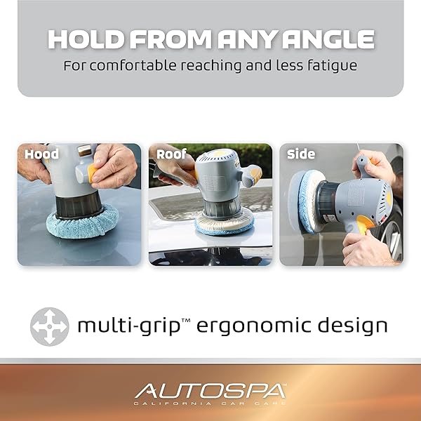 AUTOSPA 94009AS DUAL SPEED 6″ PROFESSIONAL POLISHER WITH 3 BONUS BONNETS