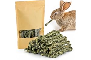 25pcs Rabbit Chew Toys for Teeth Grinding,Bunny Treats Natural Timothy Hay Grass Sticks Snacks Molar Toy Chewing for Guinea P