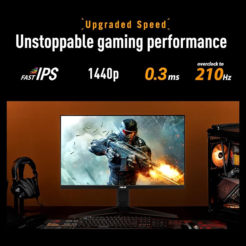 TUF Gaming VG27AQL5A 27 Pouces 1440p 210Hz Écran PC Gamer Fast IPS