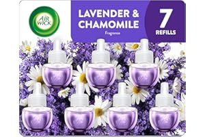 Air Wick Plug in Scented Oil Refill, 7 ct, Lavender & CHAMOMILE, Air Freshener, Essential Oils