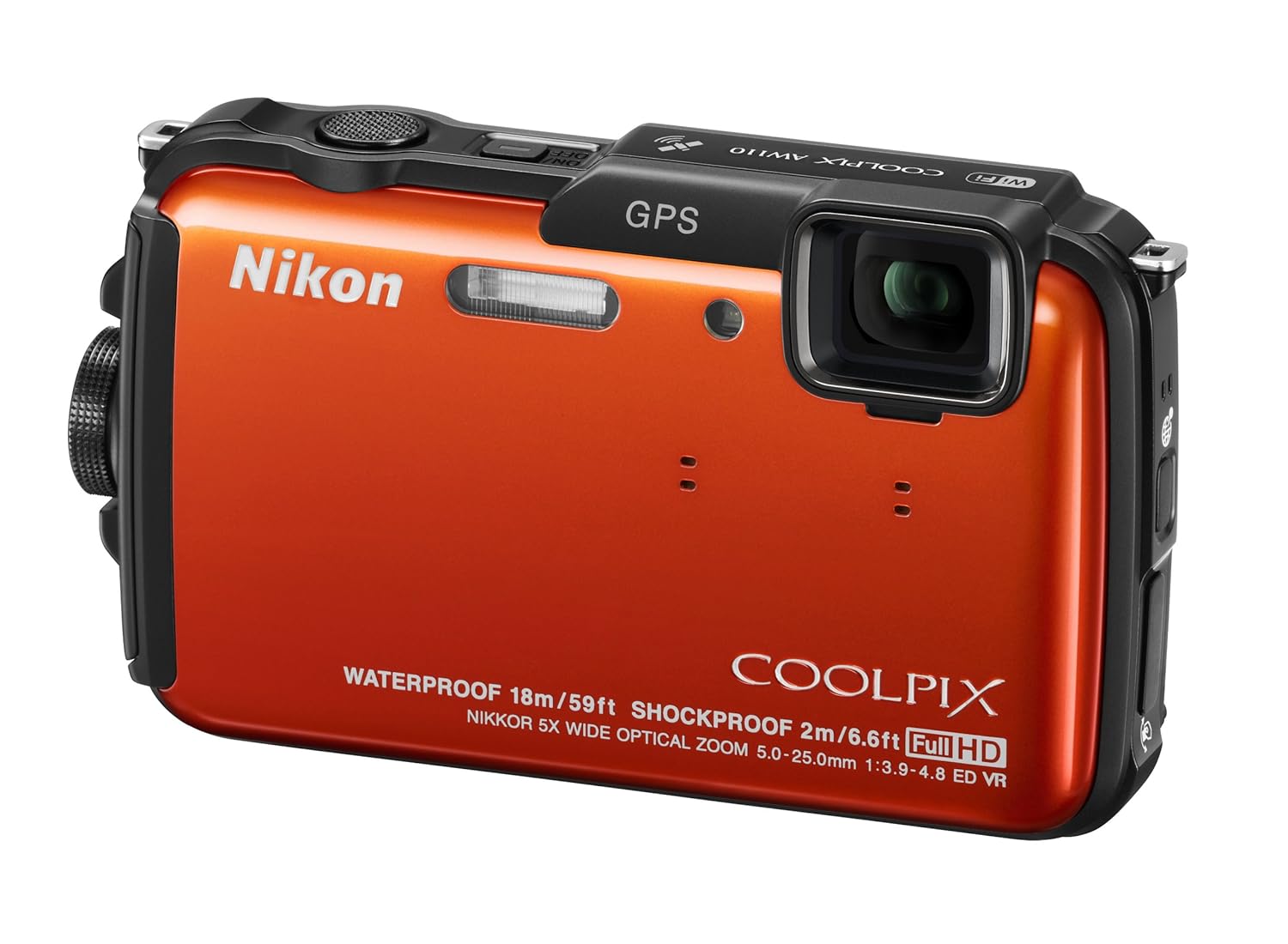 Amazon.com : Nikon COOLPIX AW110 Wi-Fi and Waterproof Digital Camera with  GPS (Orange) (OLD MODEL) : Point And Shoot Digital Cameras : Camera & Photo