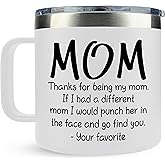 LIZAVY Gifts for Mom from Daughter, Son - Christmas Gifts for Mom, Wife, Women - Moms Birthday Gift Ideas, Cool Birthday gifts for Moms, Mothers - Best mom Mug, 14 OZ Stainless Steel moms Coffee Mug