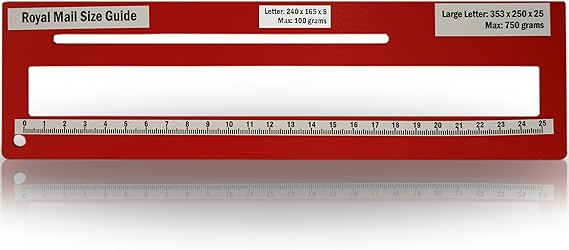 Royal Mail PPI Letter Size Guide Ruler Post Office Postal
