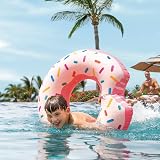 Intex 56265NP 59265 Inflatable Donut Pink 107 x 99 cm Aqua Pool Float view 6