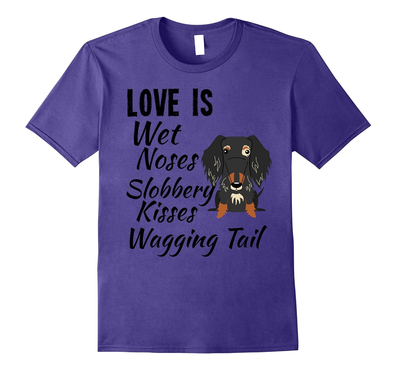 I love My Dog T-Shirt Doxie Dachshund Long Hair-ANZ