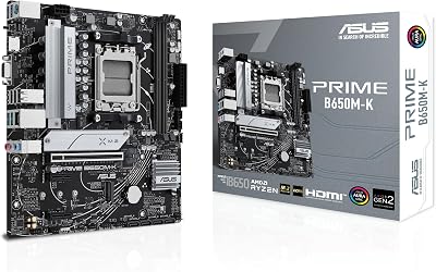 ASUS PRIME B650M-K AMD B650 AM5 Micro ATX DDR5 HDMI 2.5G LAN PCIe4 2x M.2
