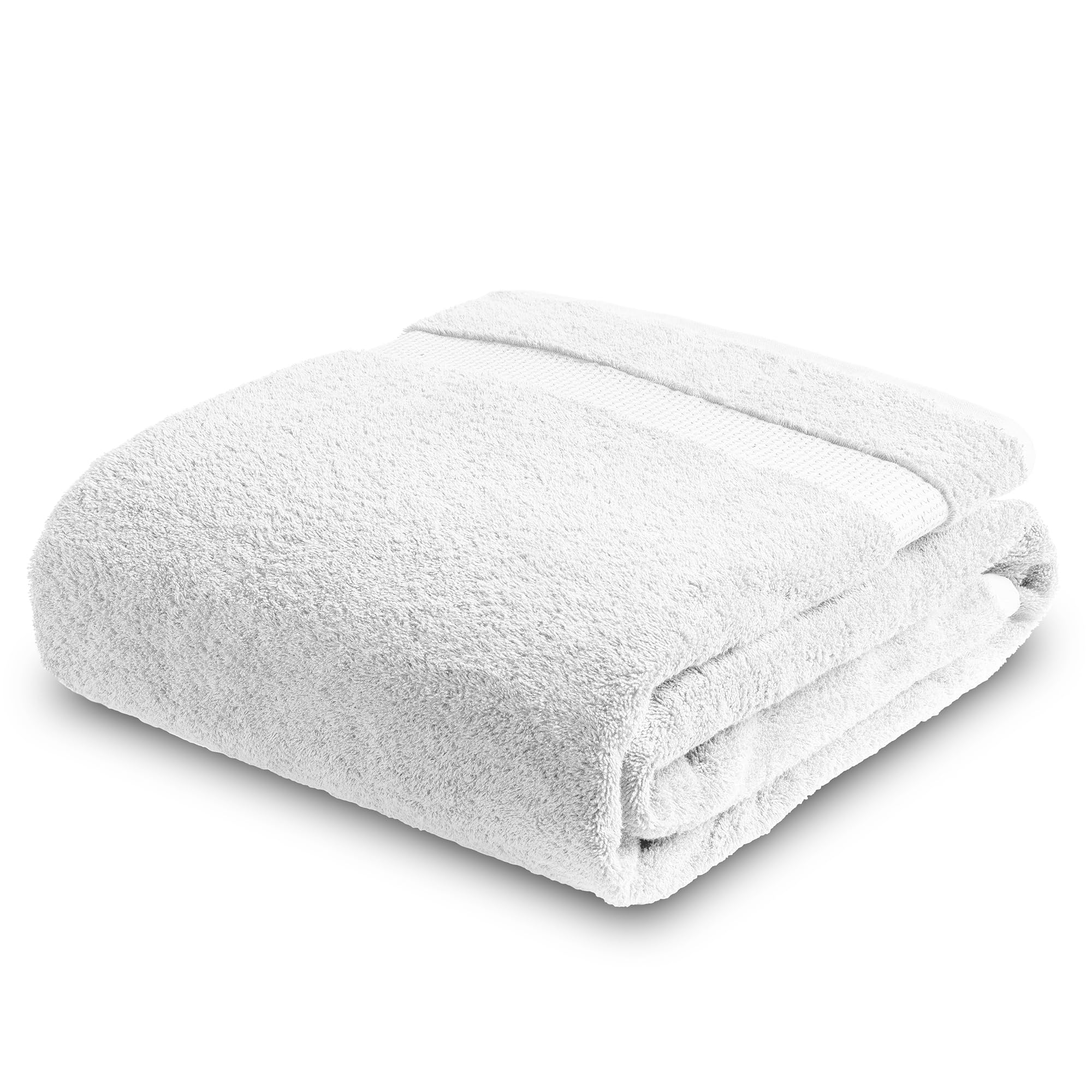 Towelogy® 100% Egyptian Cotton Super Jumbo Bath Sheet 100x180cm Spa Body Wrap Extra Large Bath Towel Hotel Quality Machine Washable (Snow White, 1)