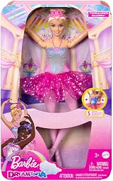 Barbie Dreamtopia Twinkle Lights Ballerina Doll Blonde Hair Light-Up Royal view 6