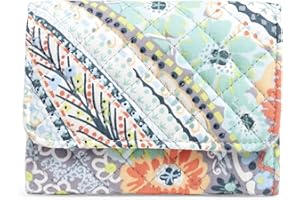 Vera Bradley Women's Cotton Riley Compact Wallet with RFID Protection