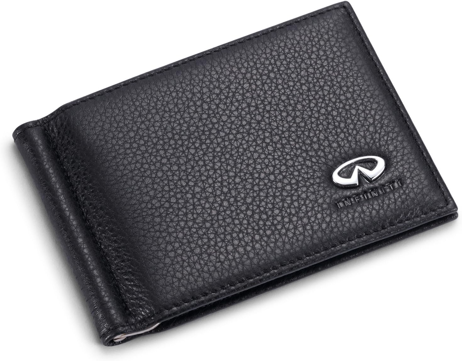 Infiniti Bifold Money Clip Wallet with 6 Credit Card Slots - Genuine Leather