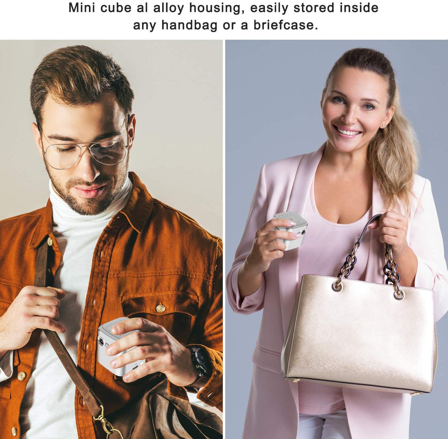 AODIN Fusion Mini Proyector, 100 ANSI Lúmenes LED Smart WiFi Pico ...