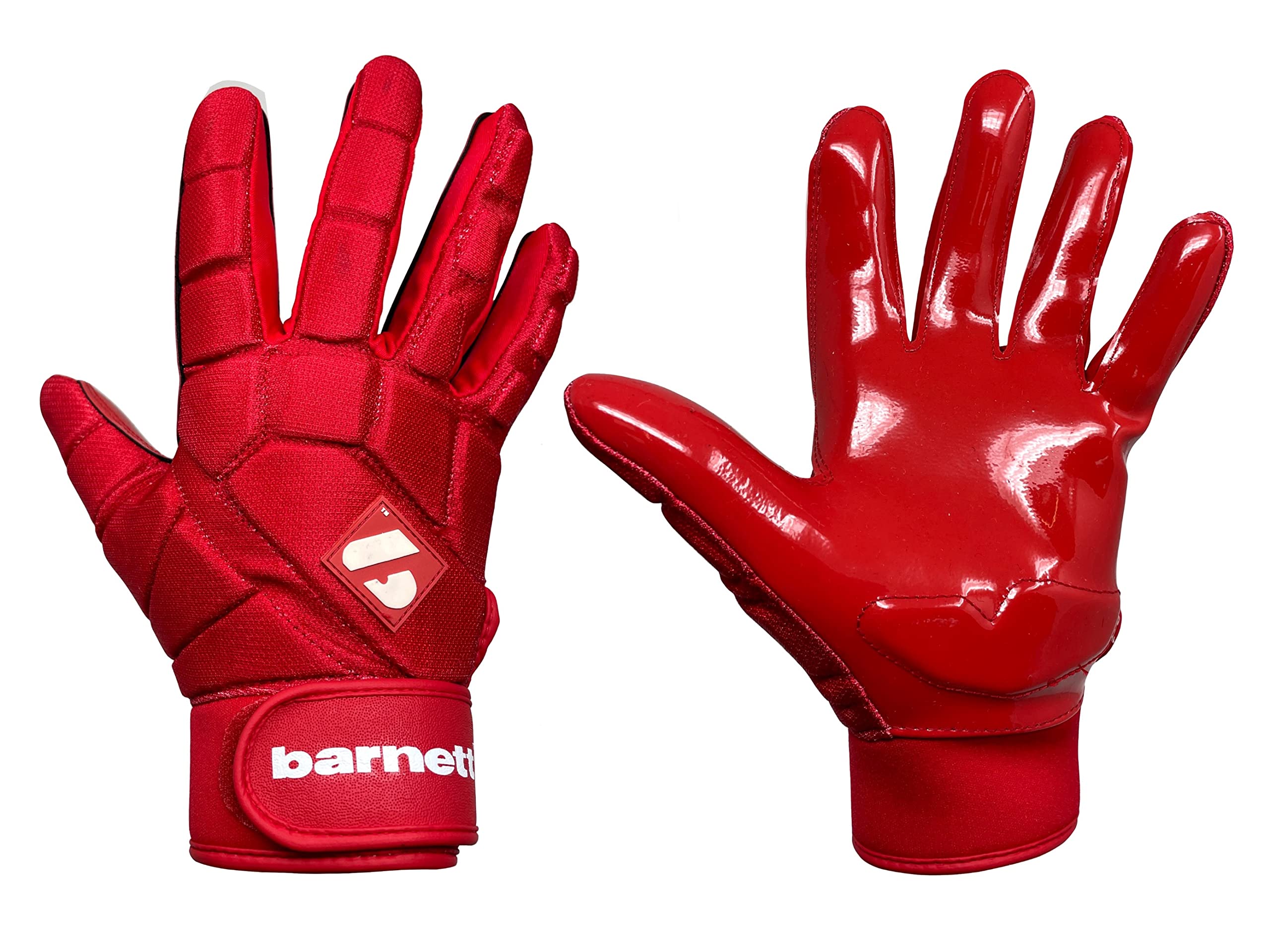 BARNETT FKG-03 High level Linebacker football gloves, LB, RB, TE, RED (S)