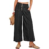 ANRABESS Womens Wide Leg Barrel Jeans 2026 Fashion Spring Baggy High Waisted Trendy Cropped Flowy Denim Pants with Pockets