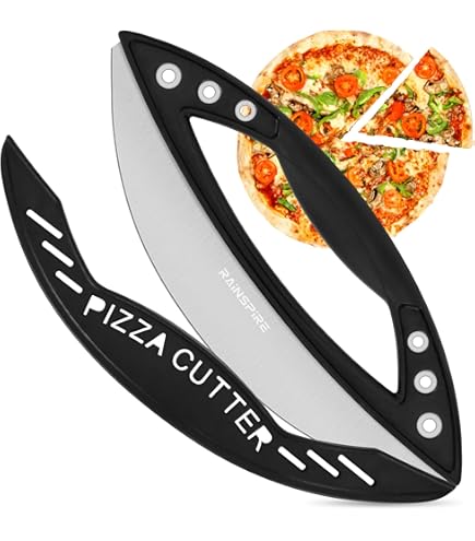 Amazon.com: The Italian Kitchen Pizza Cutter Rocker with Wooden