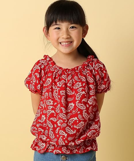 Amazon Co Jp Mps エムピーエス バンダナ柄トップス キッズ 服 ファッション小物