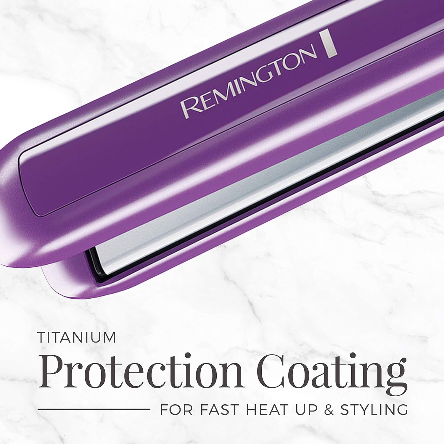 Remington S5500 1" Anti-Static Flat Iron with Floating Ceramic Plates and Digital Controls, Hair Straightener, Purple: Beauty