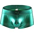 Swbreety Men Shiny Liquid Metallic Underwear Bikini Swimsuit Boxer Brief Trunks