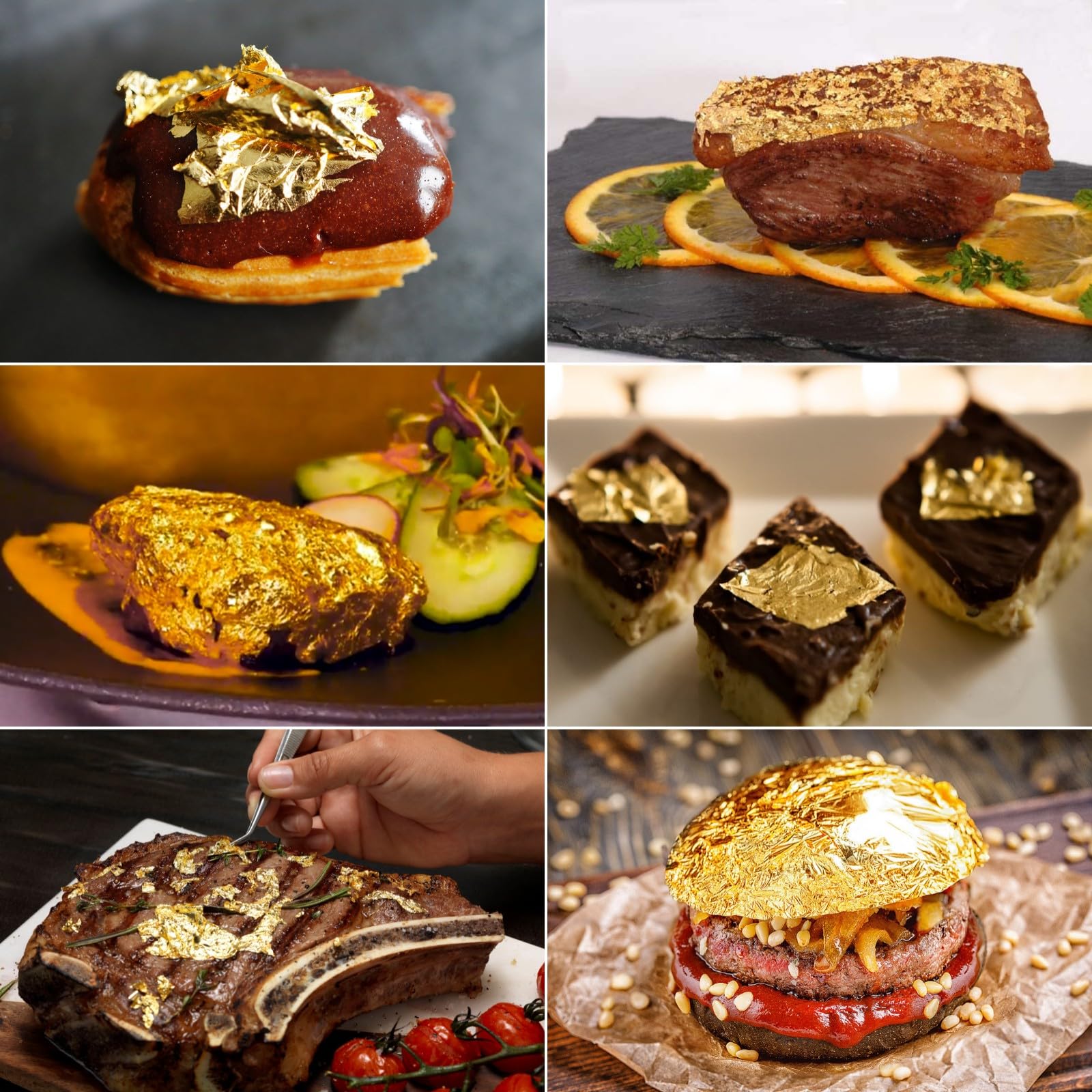 2 Bottles Gold Flakes, Premium Gold Leaf for Craft Art Decoration Perfect for Decorating Cakes Desserts Drinks Ice Cream Sushi