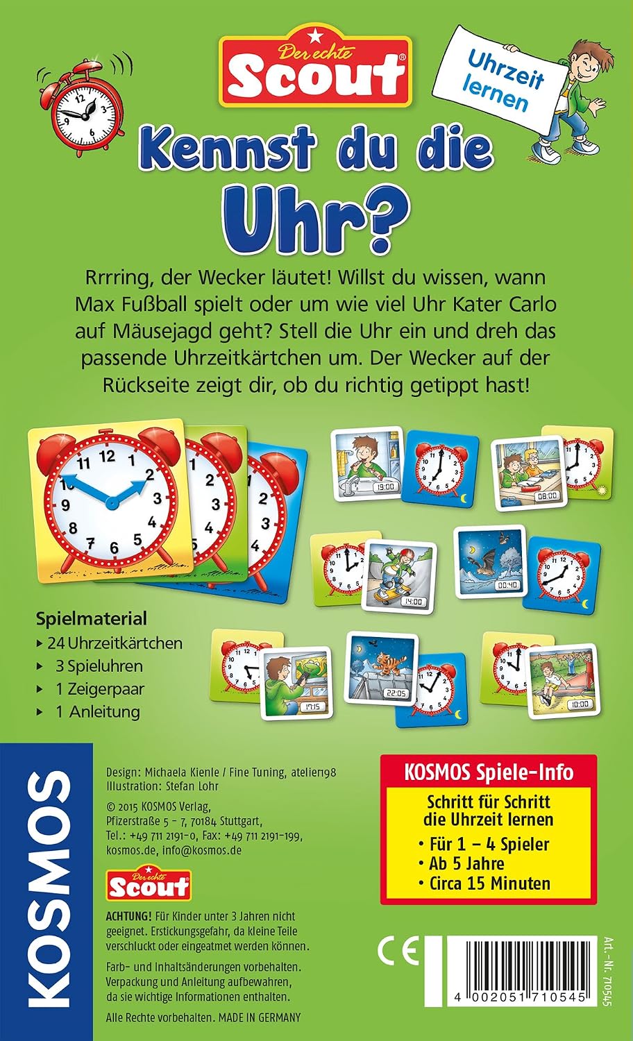Kosmos 710545 Scout - Do you know the clock?, White, 180 mm x 110 mm x 40 mm - Image 3