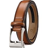CHAOREN Boys Belt - 1 1/4" Ratchet Kids leather Belt - Perfect Companion to Kids Dress Shoes and Casual Wear