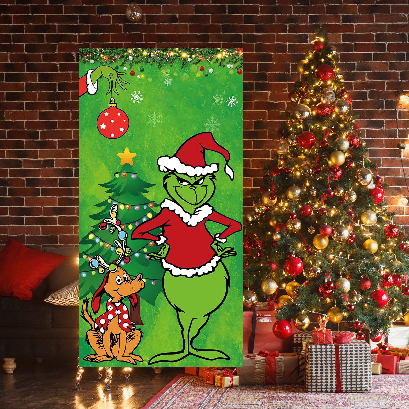 Christmas Decorations Christmas Decor Door Cover Xmas Porch Door Sign Welcome Banner for Indoor Outdoor Wall Home