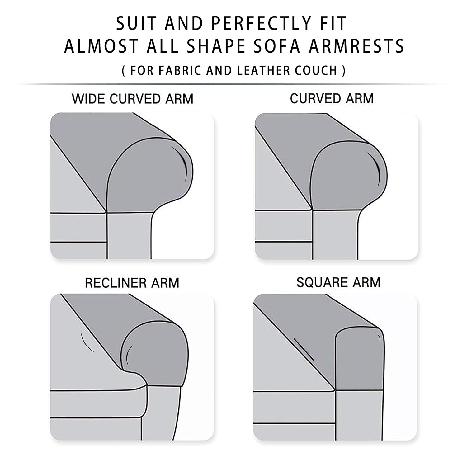 Armchair Slipcovers Hanhao Armrest Cover Ultra Thick And Soft