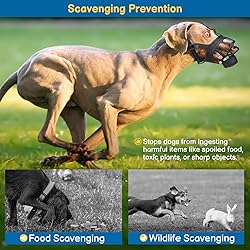 BARKLESS Basket Muzzle for Dogs, Humane Muzzle to