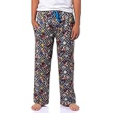 MJC Super Mario Kart Men's Mario Champion Checkered Pajama Pants Adult Sleepwear, Grey